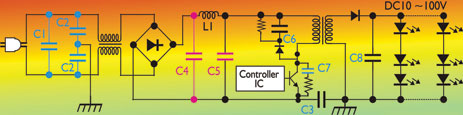 Figure 1. A typical LED lighting circuit.